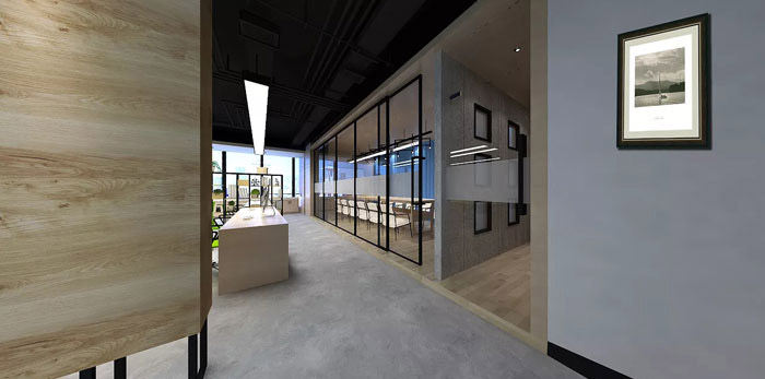 信息科技公司辦公室裝修設(shè)計效果圖