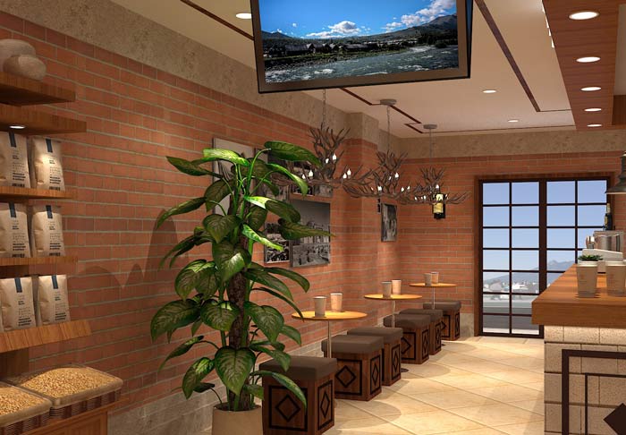 鮮農(nóng)水果店休息區(qū)域裝修設計案例效果圖