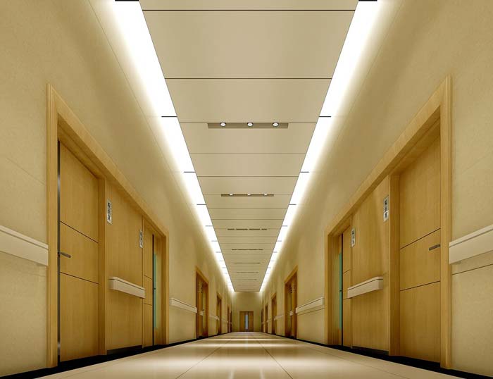 3000平米人民醫院走廊裝修設計案例效果圖