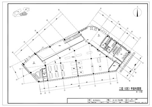 青少年活動中心施工圖深化設(shè)計二層C區(qū)平面布置圖