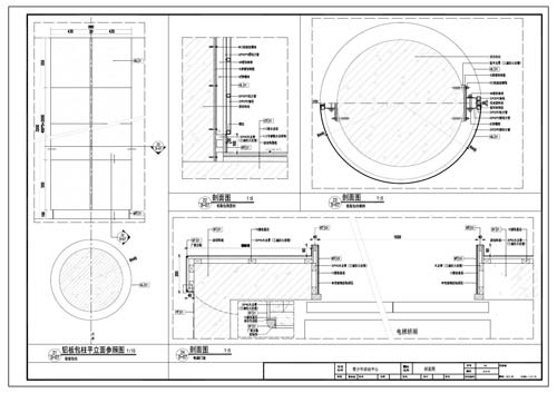 青少年活動中心施工圖深化設(shè)計節(jié)點大樣刨面圖21-24