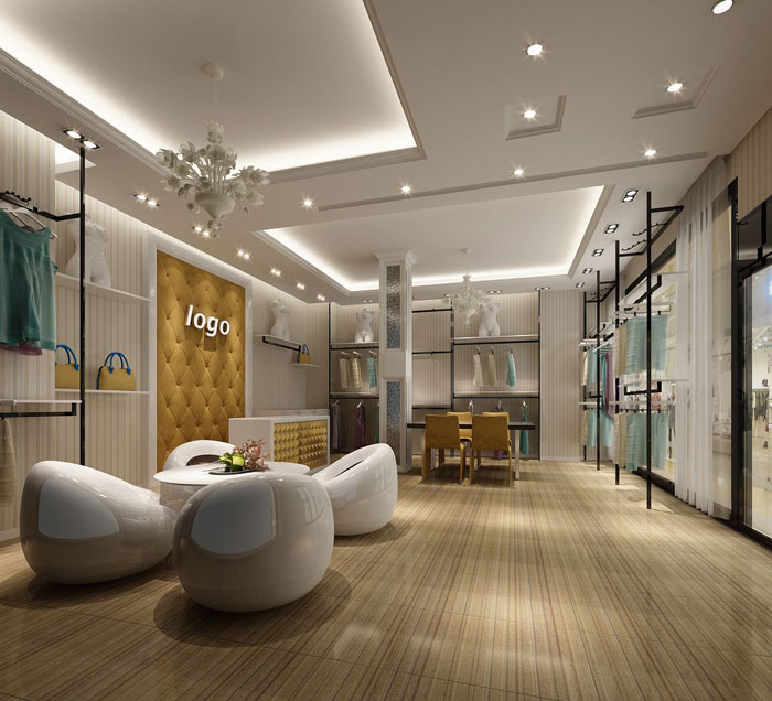 100平方女裝專賣店裝修設計案例效果圖