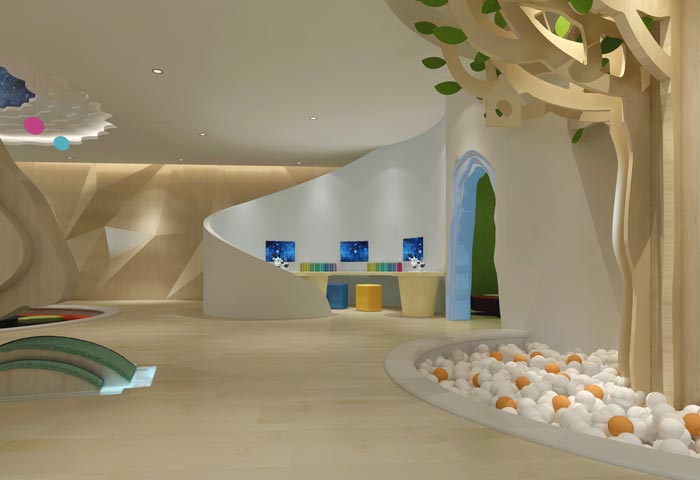 早教繪本館觀看區裝修設計案例效果圖