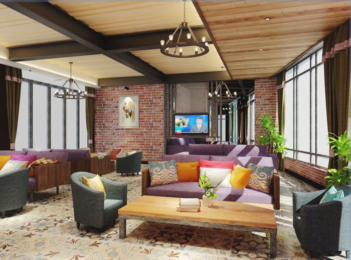 主題概念酒店休閑區(qū)裝修設(shè)計案例效果圖