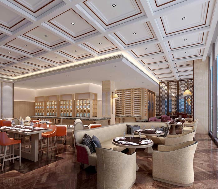 商務精品酒店餐廳裝修設(shè)計案例效果圖