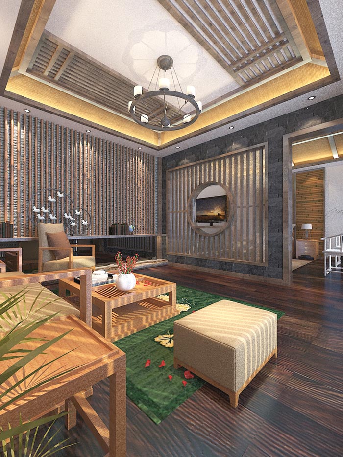 個人商務酒店交流區域裝修設計案例效果圖