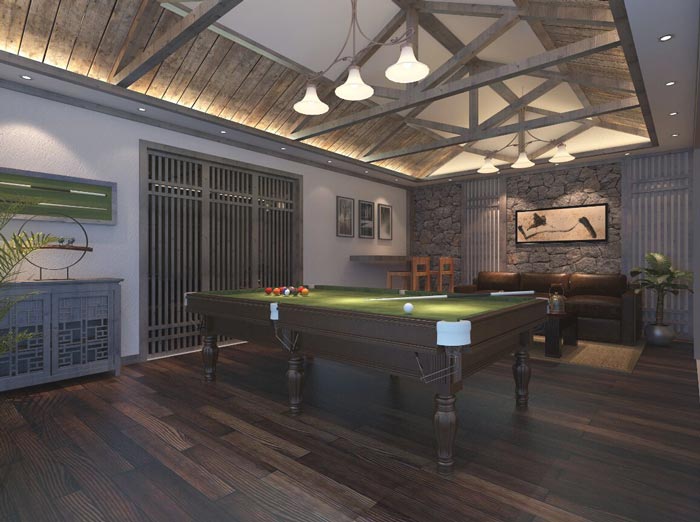 個人商務酒店娛樂區域裝修設計案例效果圖