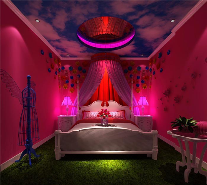 情趣酒店客房裝修設(shè)計案例效果圖