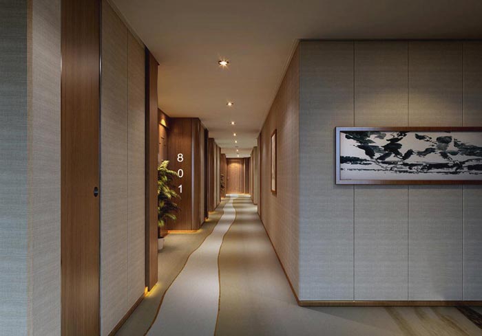 特色商務(wù)酒店過道裝修設(shè)計案例效果圖