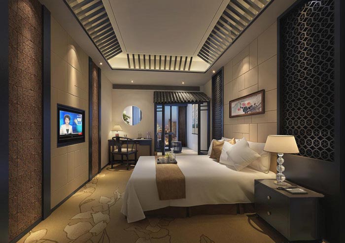 特色商務(wù)酒店客房主題1裝修設(shè)計案例效果圖