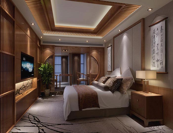 特色商務(wù)酒店客房主題2裝修設(shè)計案例效果圖