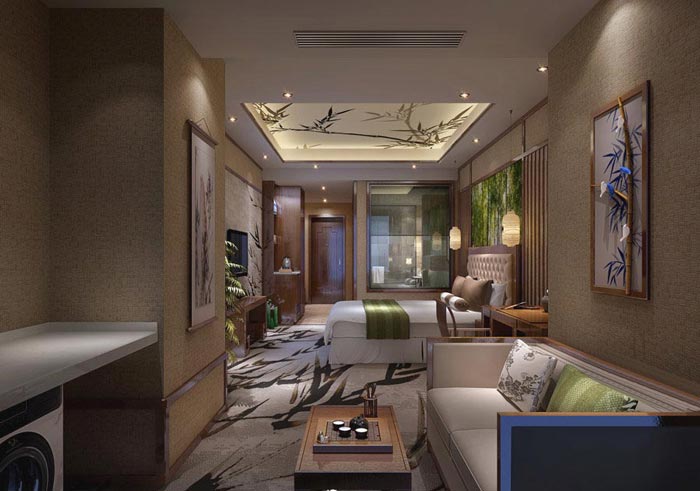 特色商務(wù)酒店客房主題6裝修設(shè)計案例效果圖