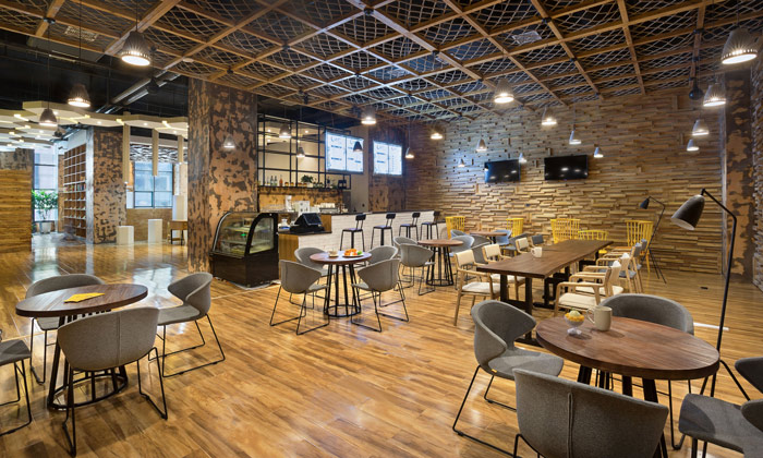 少兒教育機構咖啡廳裝修設計案例效果圖