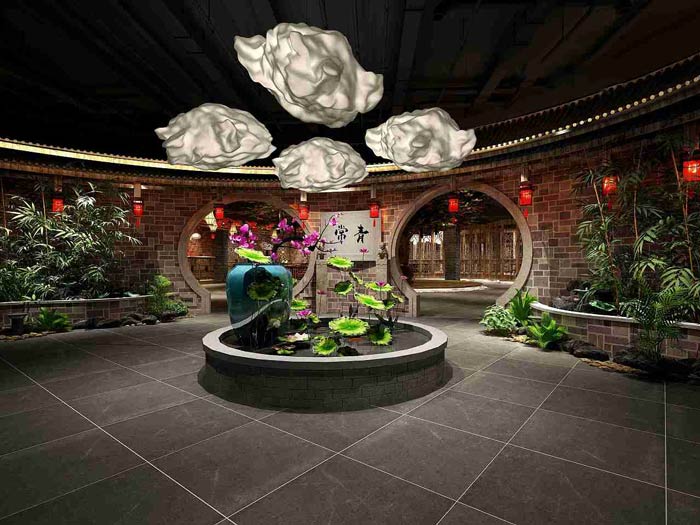 中餐廳進門區裝修設計效果圖