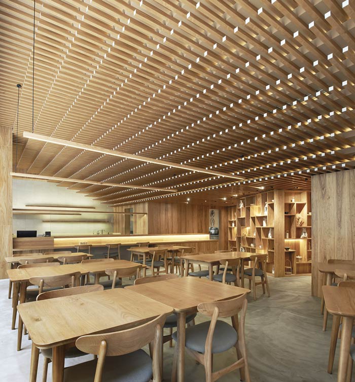 日式餐廳吧臺裝修設(shè)計效果圖