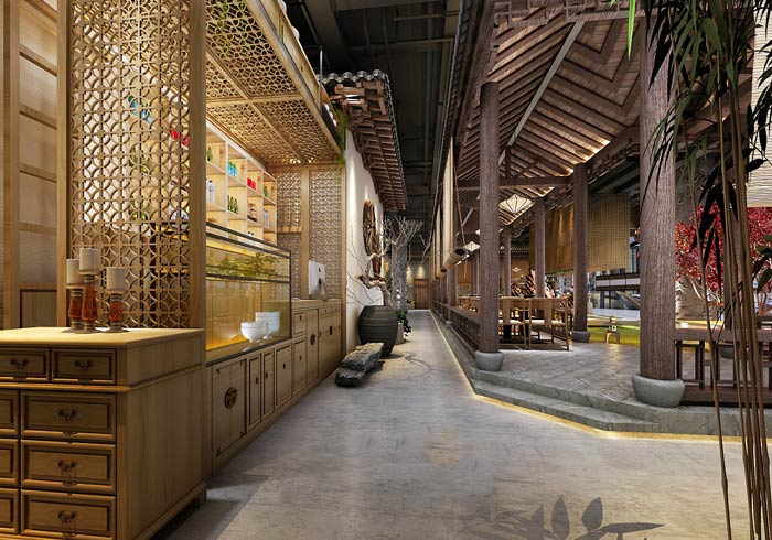 特色私房菜館過道裝修設計效果圖