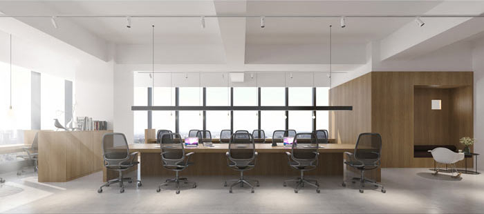 商貿(mào)公司辦公室辦公區(qū)裝修設計效果圖