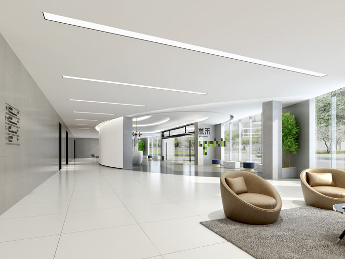 艾森醫(yī)藥辦公室大廳裝修設(shè)計效果圖