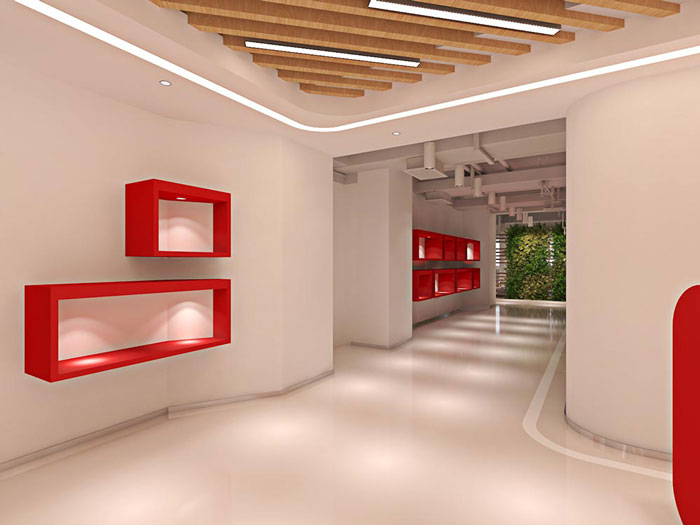 網(wǎng)絡(luò)科技公司辦公室過(guò)道裝修設(shè)計(jì)效果圖