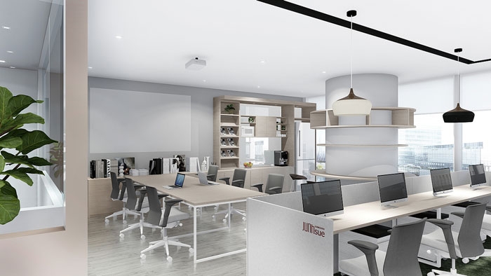 保險公司辦公室辦公區裝修設計效果圖