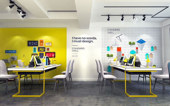 輕工業(yè)風(fēng)格辦公室辦公區(qū)裝修設(shè)計(jì)效果圖