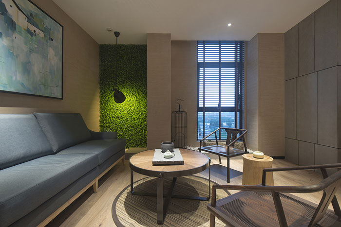 新中式總經理辦公室裝修設計效果圖