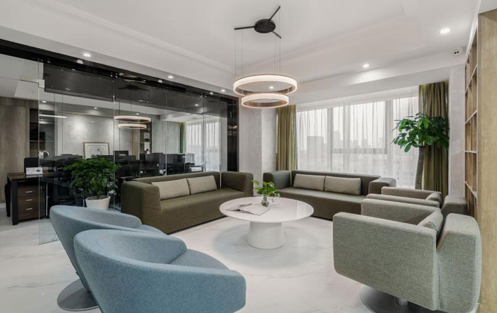 杭州古蕩辦公室接待區裝修設計方案