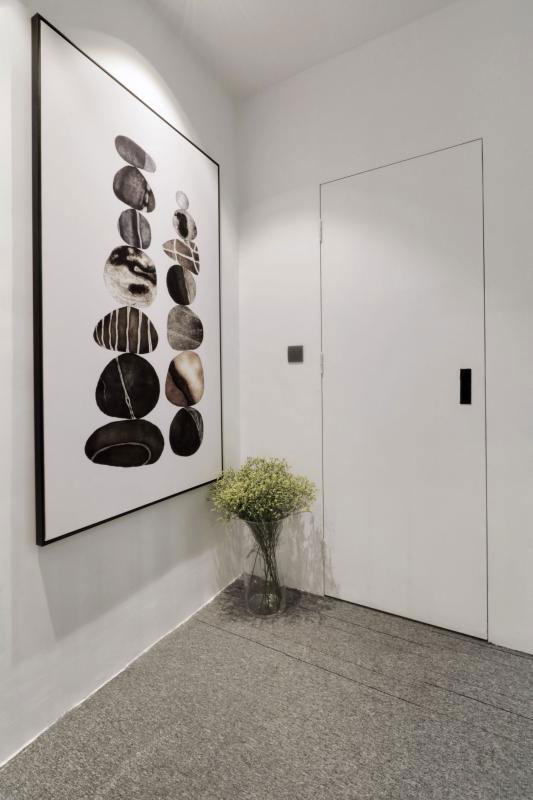 杭州彭埠辦公室進門玄關裝修設計效果圖