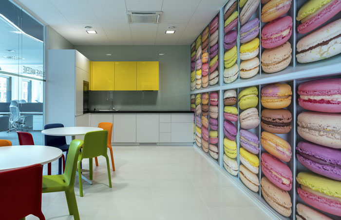 涂料公司辦公室茶水間裝修設計效果圖