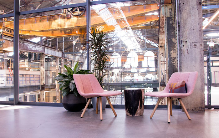 工廠辦公樓二樓休息區裝修設計效果圖