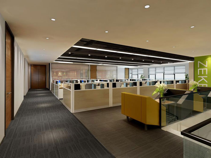 杭州倉前辦公室辦公區裝修設計效果圖