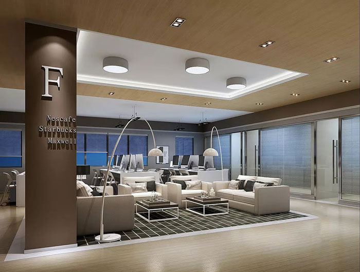 特色辦公室辦公區(qū)裝修設計效果圖