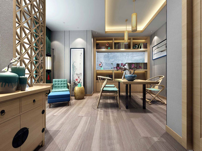 中式禪意辦公室交流區裝修效果圖