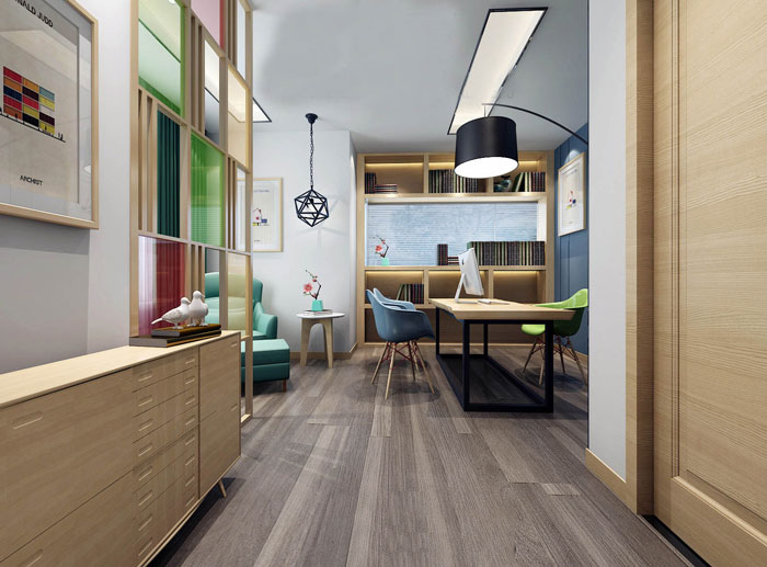 中式禪意總經理辦公室裝修效果圖