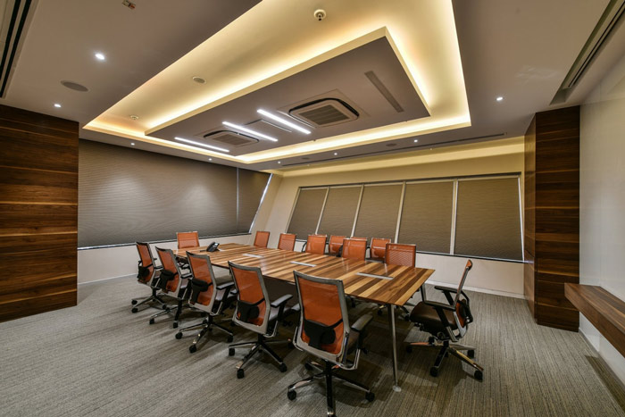 廠房辦公樓小會議室裝修設(shè)計效果圖