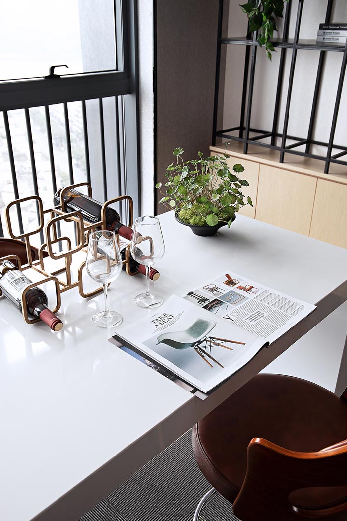 金融公司吧臺細節裝修設計效果圖