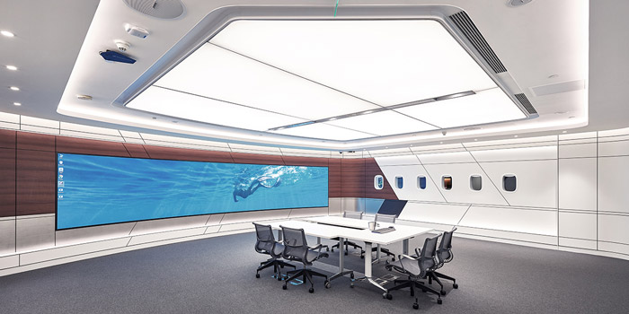 科技園區辦公樓匯報室裝修設計效果圖