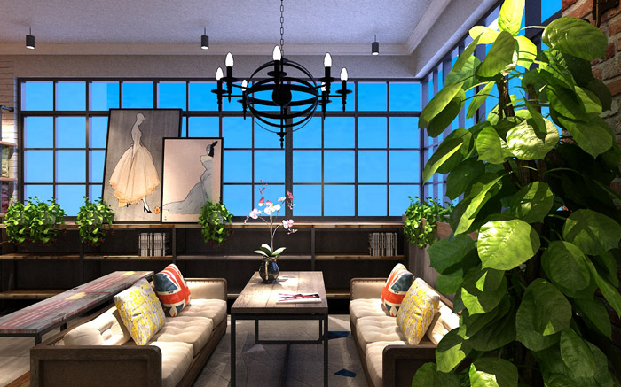 服裝公司交流區裝修設計效果圖