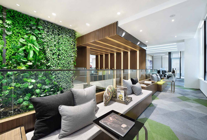 綠色辦公室交流區裝修設計效果圖