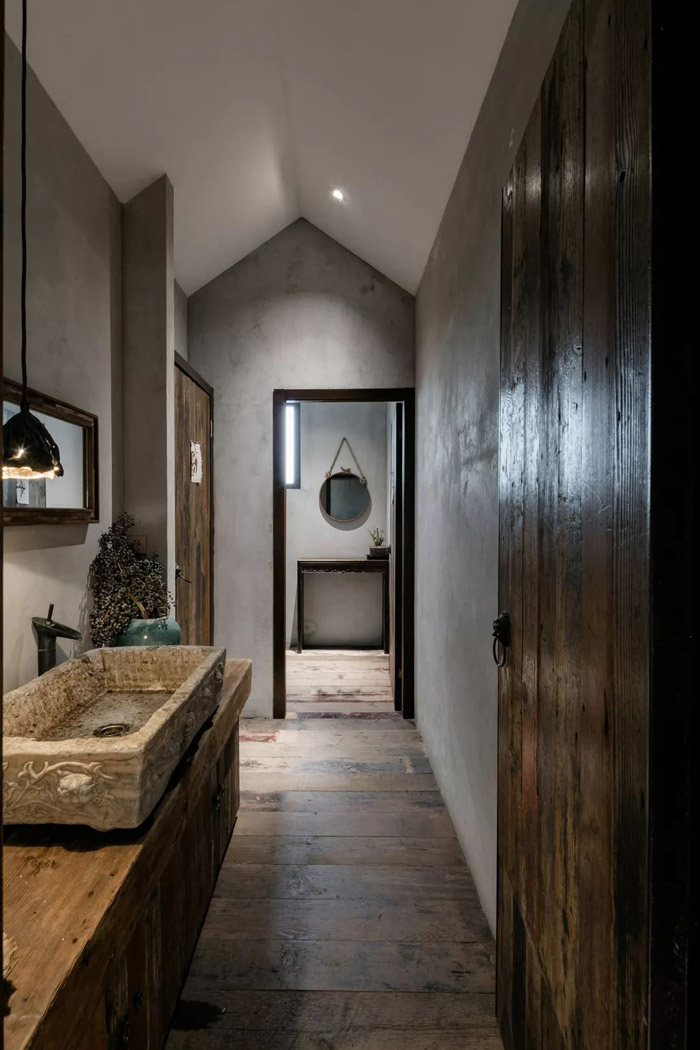 中式古典辦公室洗手池裝修設計效果圖