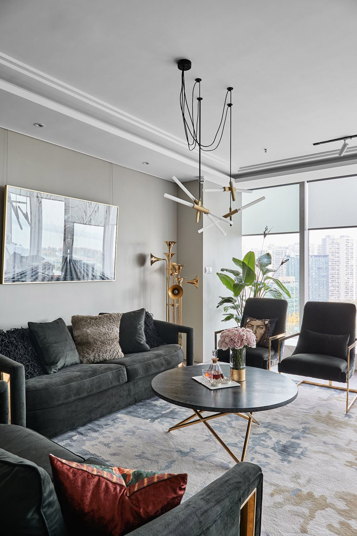 150平方家庭公寓辦公室接待區(qū)裝修設計效果圖