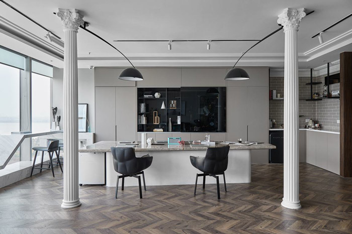 150平方公寓辦公室辦公區(qū)裝修設計效果圖