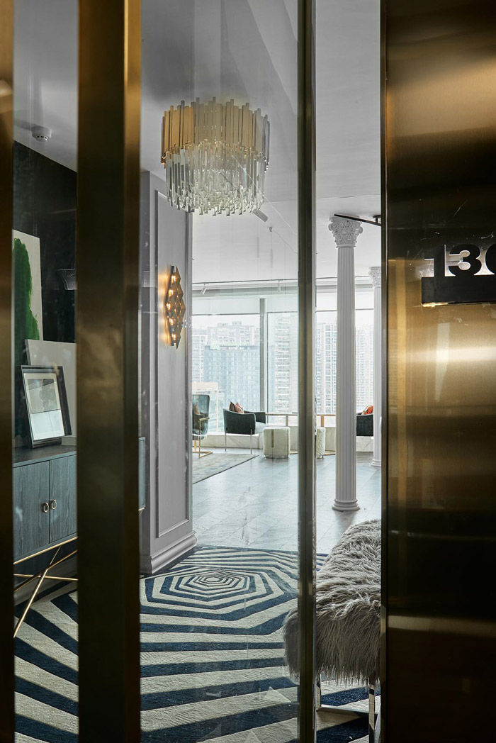 150平方公寓辦公室進門區(qū)裝修設計效果圖