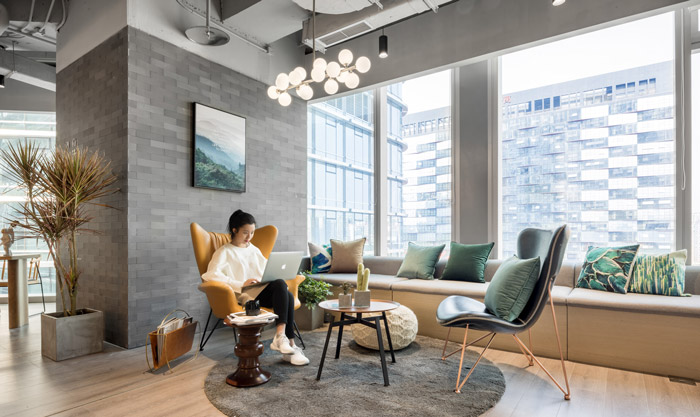 干凈清爽辦公室獨立區裝修設計效果圖