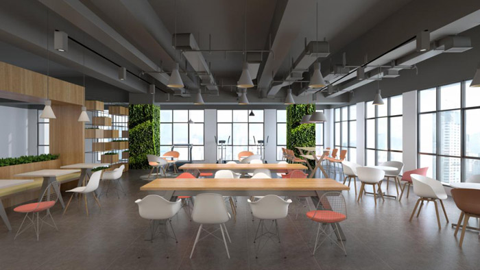 食品公司休息區裝修設計效果圖