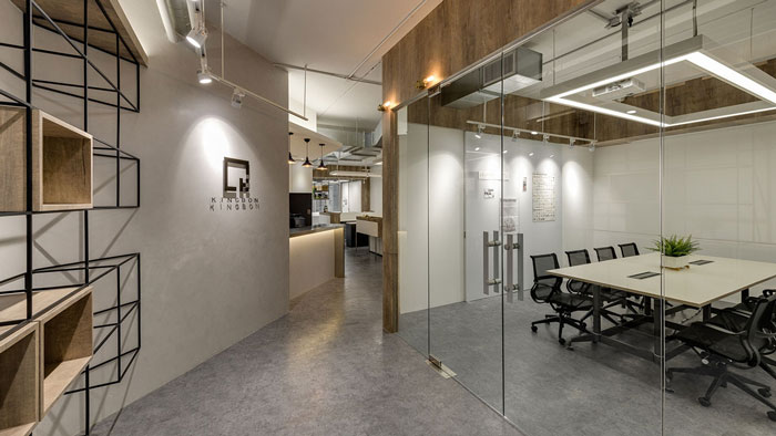 鞋業公司辦公室入口裝修設計效果圖