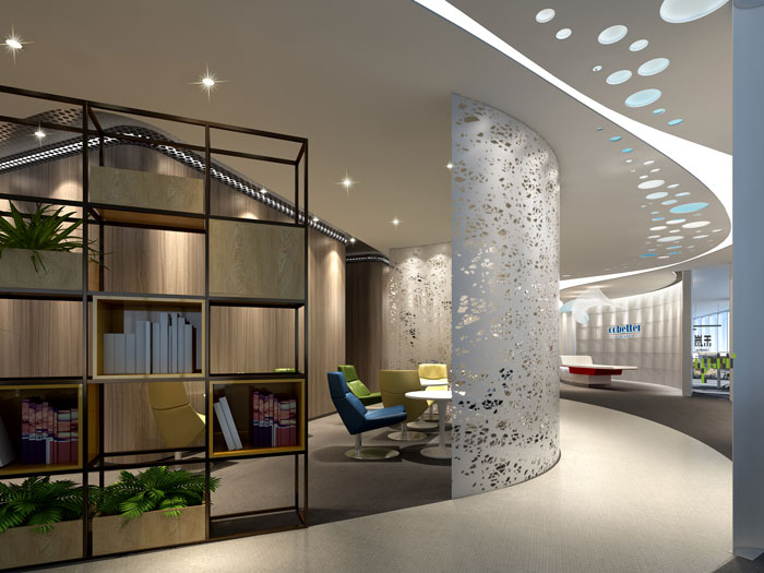 杭州器材公司辦公室接待區裝修效果圖