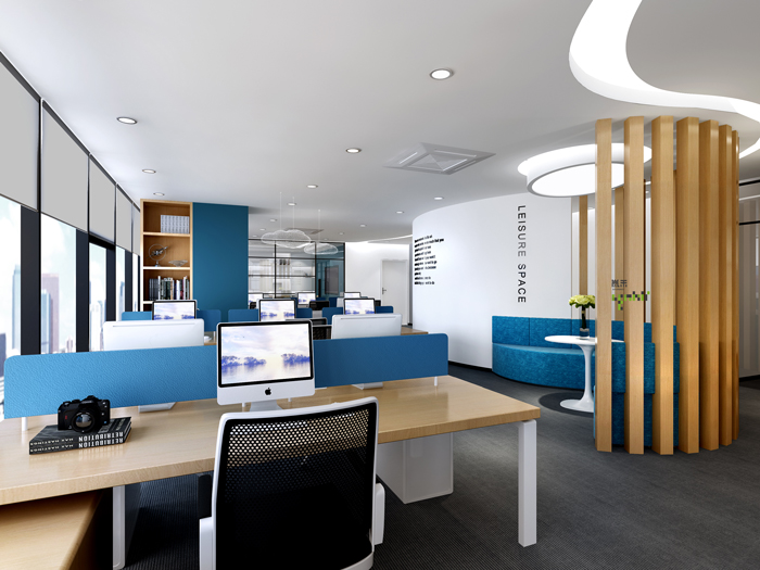 杭州外貿公司辦公室辦公區裝修設計效果圖