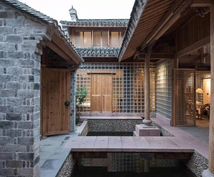 古鎮鄉村民宿入口設計效果圖