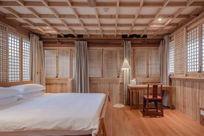 古鎮鄉村民宿雙人間設計效果圖